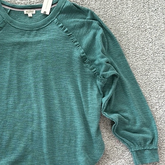 Anthropologie Pilcro Ruffled Raglan Thermal Top - Picture 5 of 7